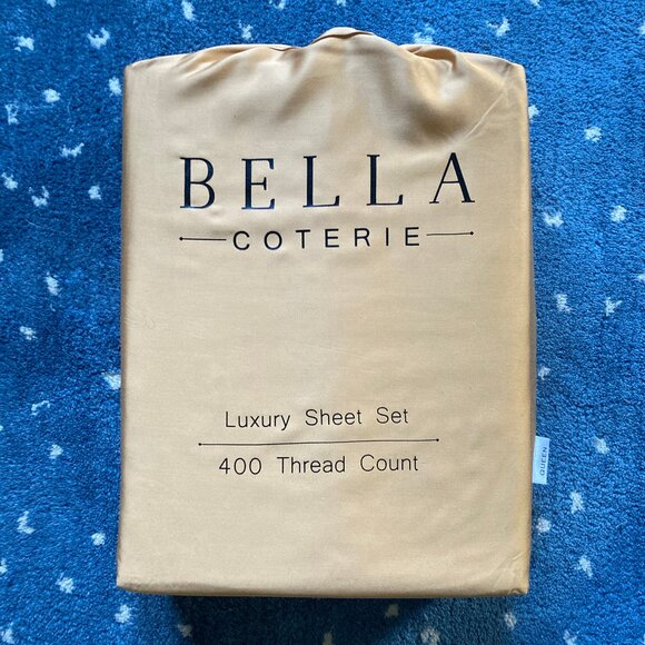 NWT Bella Coterie 100% Organic Bamboo Queen Sheet Set in Marigold! - Picture 4 of 4